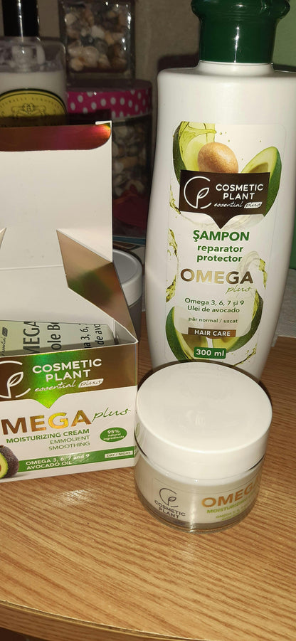 Kit OMEGA Plus: cremă hidratantă & șampon