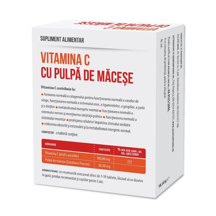 Vitamina C cu Pulpa de Macese