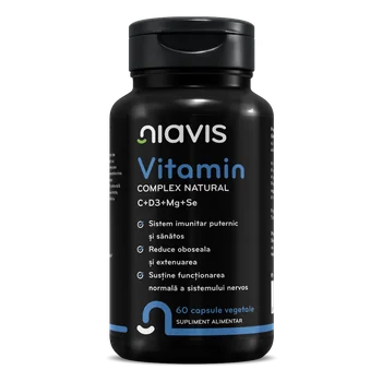 Complex natural Vitamin C + D3 + MG + SE, 60 capsule, Niavis