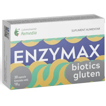 Enzymax Biotics Gluten, 30 capsule, Laboratoarele Remedia