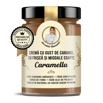 Crema tartinabila cu migdale Caramella Secretele Ramonei, 350g, Laboratoarele Remedia