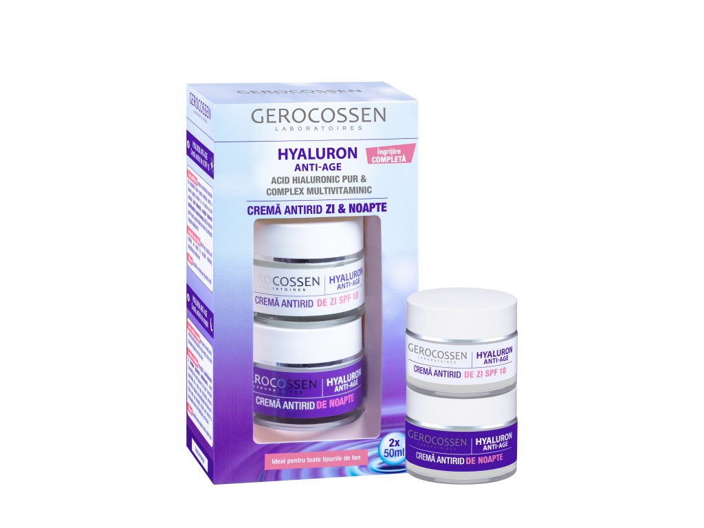 Set creme antirid Hyaluron Anti-Age - de zi si de noapte 2 x 50 ml