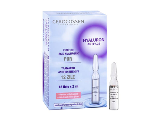 Fiole cu acid hialuronic pur Hyaluron Anti-Age 12 x 2ml