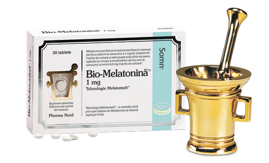Bio-Melatonină 1 mg Tehnologie Melatomelt