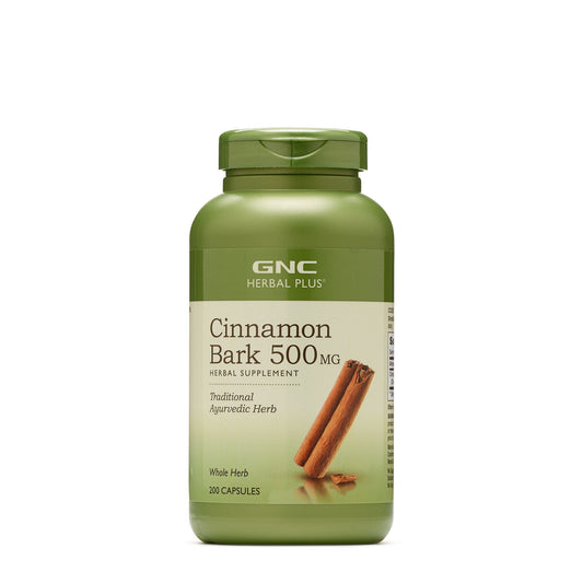 GNC Herbal Plus® Cinnamon Bark 500 mg, Scortisoara, 200 cps