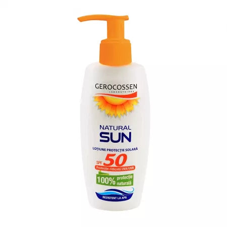 Lotiune pentru protectie solara cu SPF 50 Natural Sun, 200 ml, Gerocossen