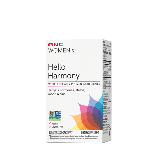 GNC Women`s Hello Harmony PMS, Formula pentru Echilibrul Hormonal, Emotional si Elasticitatea Pielii Femeilor, 90 cps