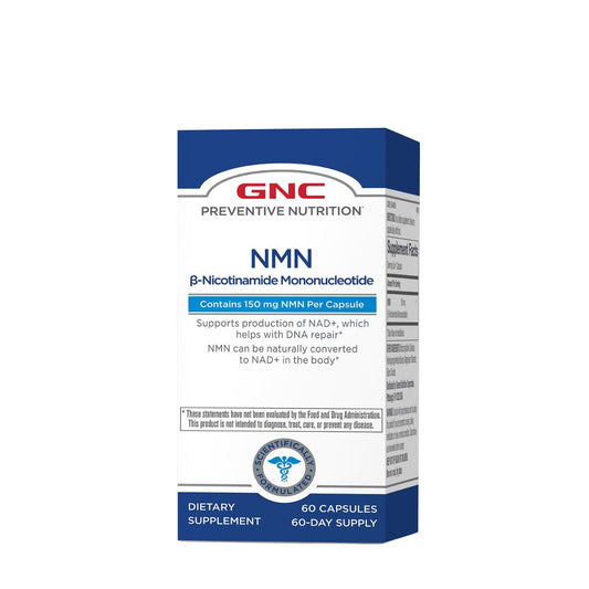 GNC Preventive Nutrition® NMN, β-Nicotinamid Mononucleotida 150 mg, Precursor NAD+ pentru Longevitate, 60 cps