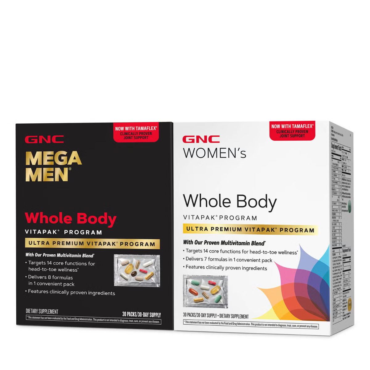 GNC Men's and Women's Whole Body Vitapak Bundle, Complex de Multivitamine Pentru Intregul Organism
