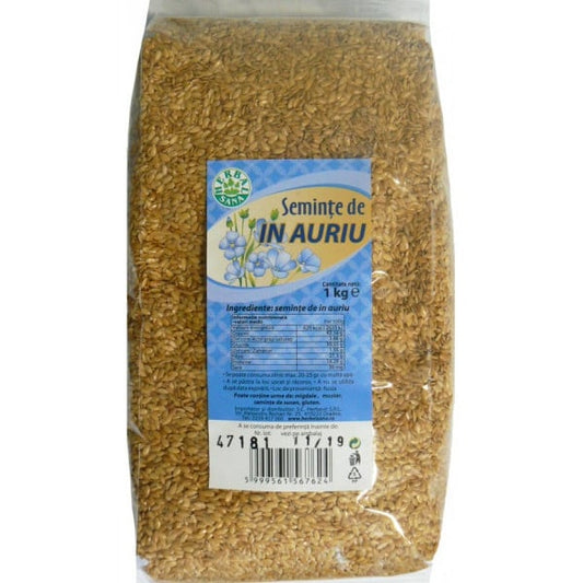 Seminte de in auriu - 1000 g, Herbal Sana