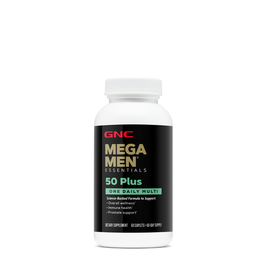 GNC Mega Men® 50 Plus One Daily, Complex de Multivitamine pentru Barbati - Suport pentru ochi, inima si creier, 60 tb