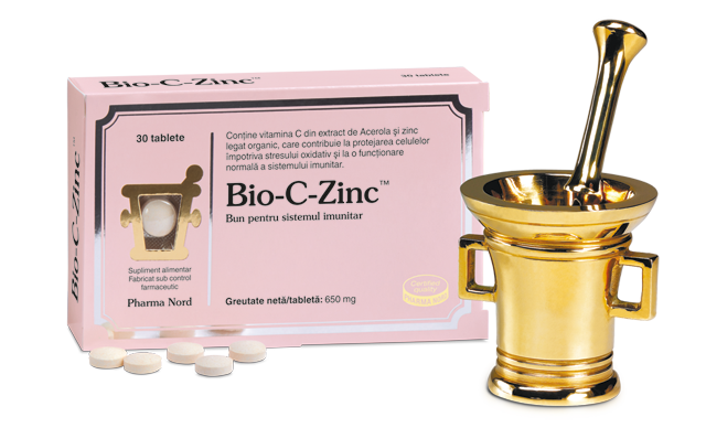 Tablete cu vitamina C şi zinc pentru sistemul imunitar