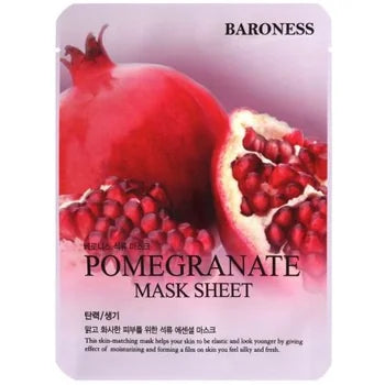 Masca de fata iluminanta si hidratanta cu extract de rodie, 21g, Baroness