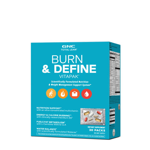 GNC Total Lean® Burn & Define Vitapak®, Program Complet de Slabit, 30 pachete