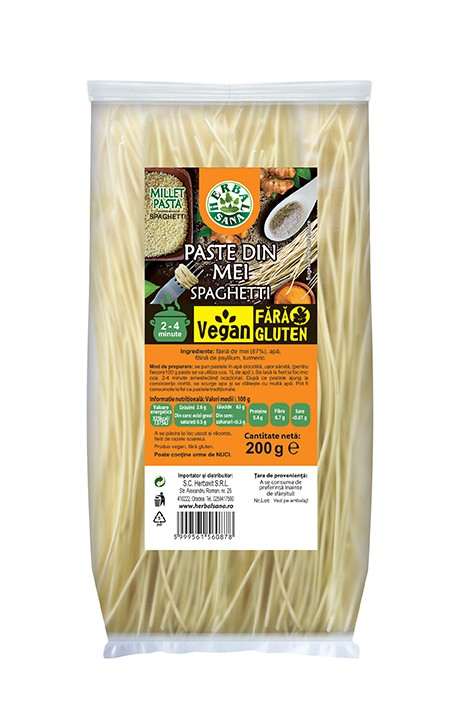 PASTE DIN MEI SPAGHETTI, VEGAN, FĂRĂ GLUTEN – 200G