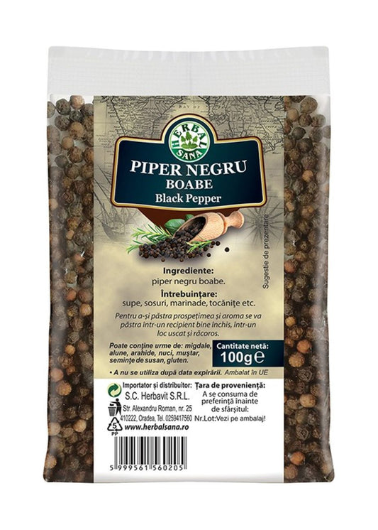 PIPER NEGRU BOABE – 100G