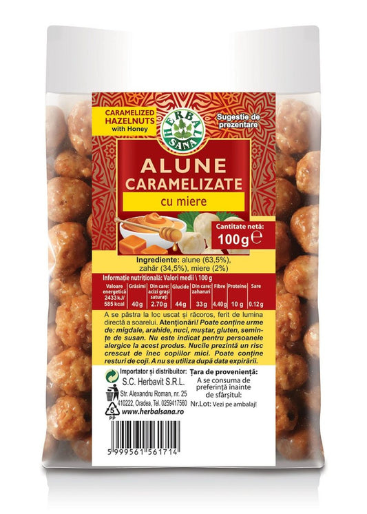 ALUNE CARAMELIZATE CU AROMĂ DE MIERE – 100G