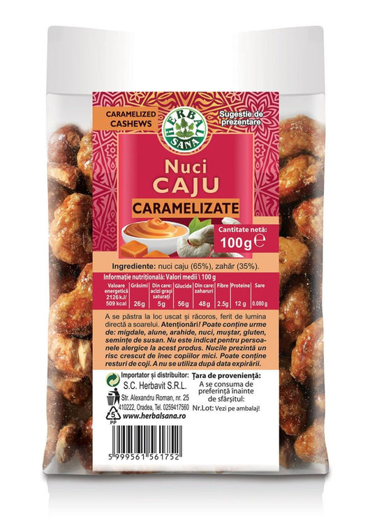 NUCI CAJU CARAMELIZATE – 100G