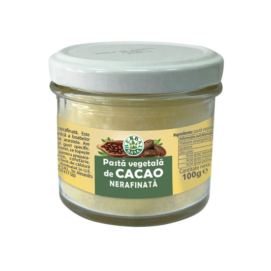 PASTĂ VEGETALĂ DE CACAO, NERAFINATĂ