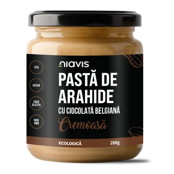 Pasta de arahide cu ciocolata belgiana, 200g, Niavis