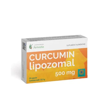 Curcumin Lipozomal 500mg, 30 capsule, Laboratoarele Remedia