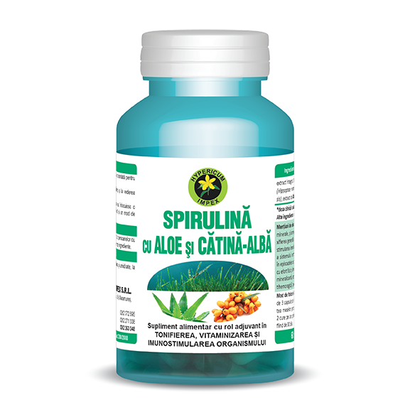 Capsule Spirulina cu Aloe si Catina Alba
