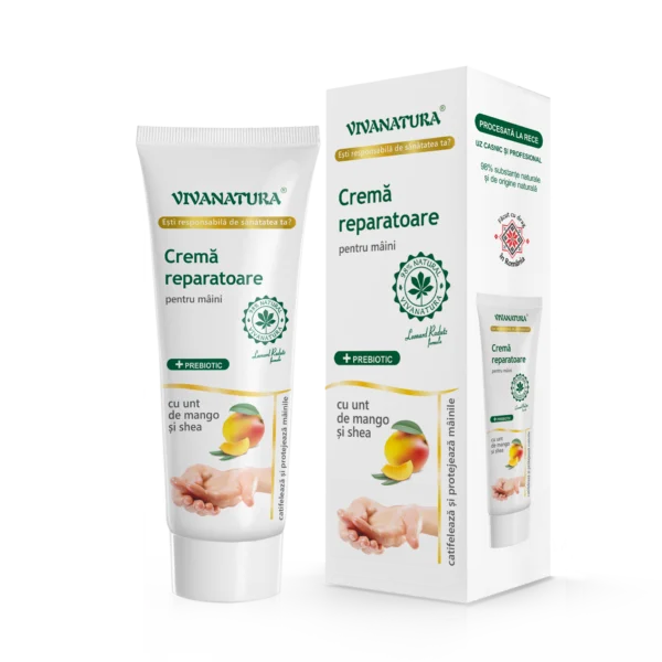 Cremă reparatoare pentru mâini cu unt de mango și shea 50ml – Leonard Radutz Formula – VivaNatura