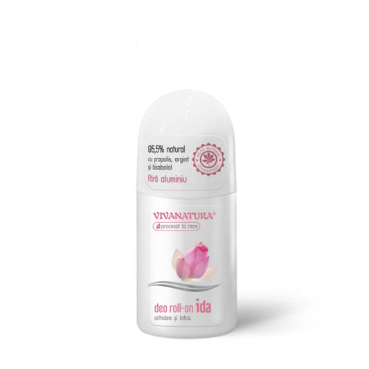 Deo roll-on natural IDA Orhidee și Lotus, 50 ml – Leonard Radutz Formula – VivaNatura