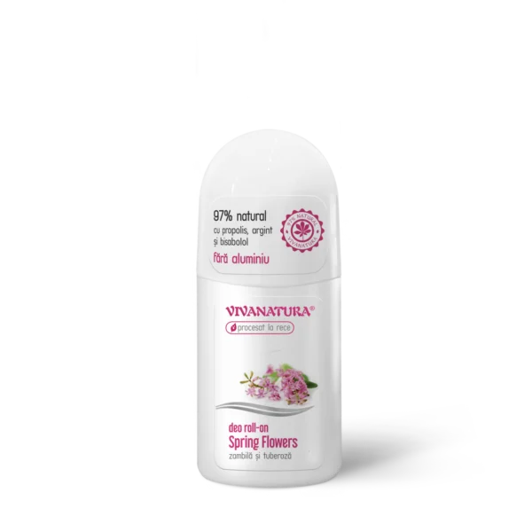Deo roll-on natural Spring Flowers Zambilă și Tuberoză, 50ml – Leonard Radutz Formula – VivaNatura
