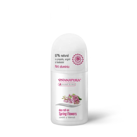 Deo roll-on natural Spring Flowers Zambilă și Tuberoză, 50ml – Leonard Radutz Formula – VivaNatura