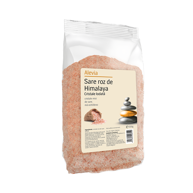 Sare roz de Himalaya Cristale Iodata 500 g
