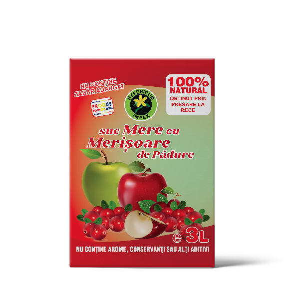 Suc de Mere cu Merișoare de Pădure 3L