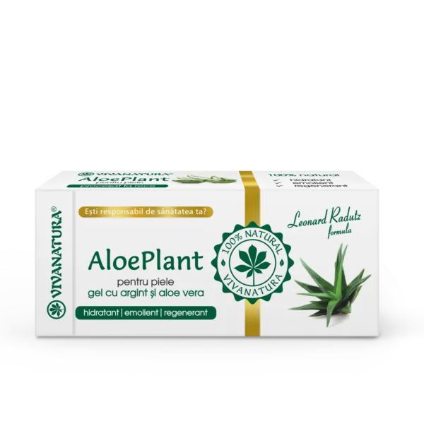 Aloe Plant – gel cu argint si Aloe Vera 100% natural 20 ml – Leonard Radutz Formula – VivaNatura