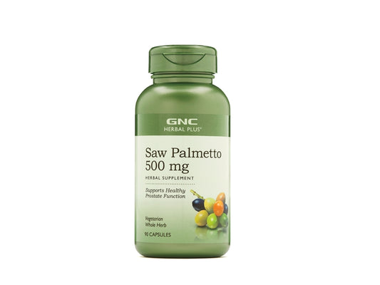 GNC Herbal Plus® Saw Palmetto 500 mg, Extract din Palmier Pitic, 90 cps