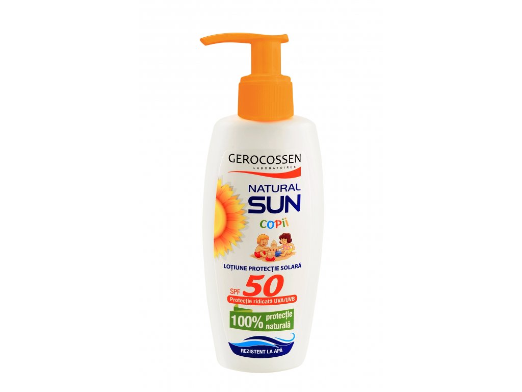 Lotiune cu protectie solara pentru copii SPF 50 Gerocossen Natural Sun 200 ml