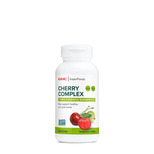 GNC SuperFoods Cherry Complex, Extract de Cirese Amare pentru Reglarea Acidului Uric, 90 cps