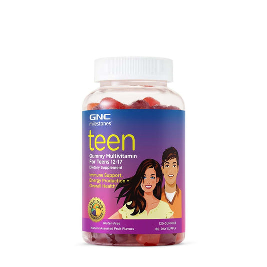 GNC Milestones® Teen, Multivitamine Jeleuri pentru Adolescenti 12-17 ani, 120 Jeleuri