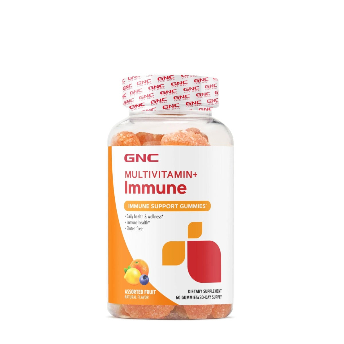 GNC Multivitamin + Immune, Multivitamine pentru Sustinerea Imunitatii Adultilor si Copiilor, 60 jeleuri
