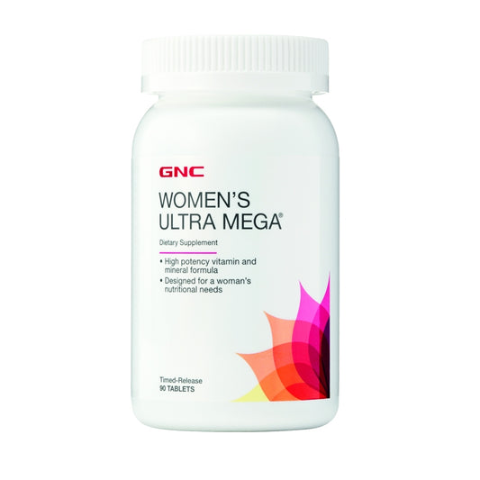 GNC Women's Ultra Mega® Multivitamin, Complex de multivitamine Pentru Femei, 90 tb