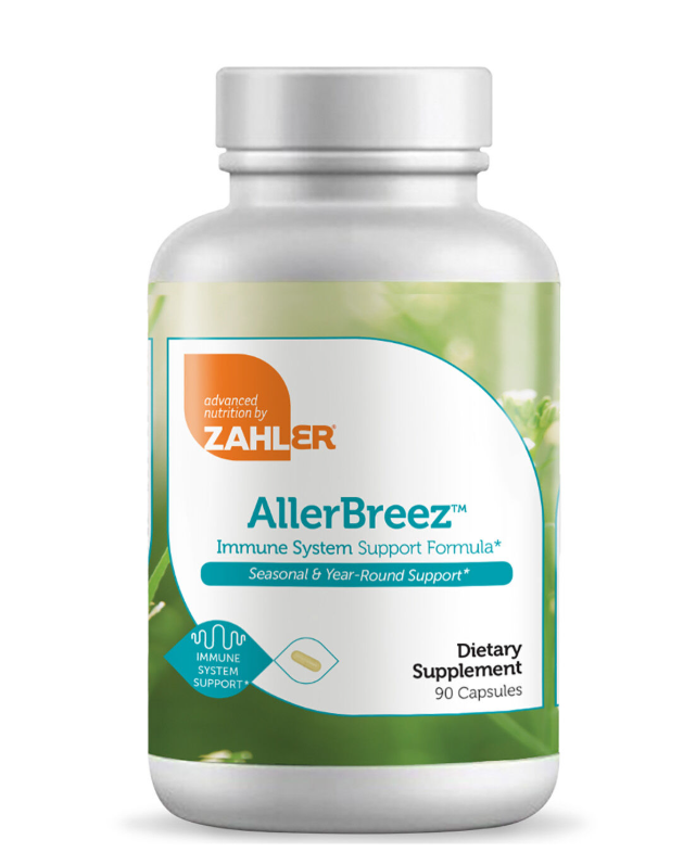 ZAHLER® AllerBreez™, Formula Speciala pentru Sanatatea Cailor Respiratorii si Alergii, 90 cps