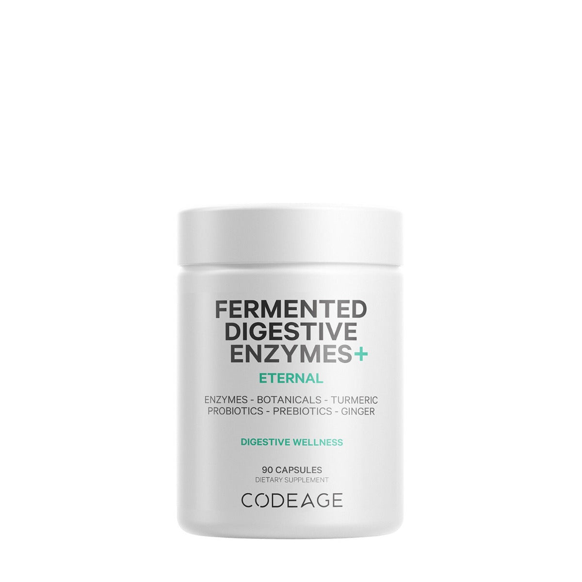 CodeAge Fermented Digestive Enzymes with Probiotics & Prebiotics, Enzime Digestive cu Probiotice si Prebiotice pentru Sustinerea Digestiei, 90 cps