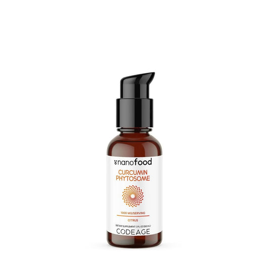 Codeage Nano Food Turmeric Phytosome, Turmeric Fitosom 1000 mg cu Aroma de Citrice, 59.2 ml