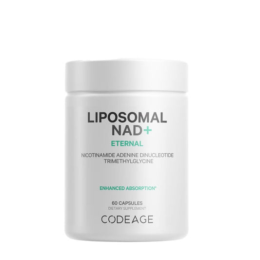 CodeAge Liposomal NAD+ Eternal, Nicotinamide Adenine Dinucleotide, NAD+ Liposomal cu Betaina TMG, 60 cps