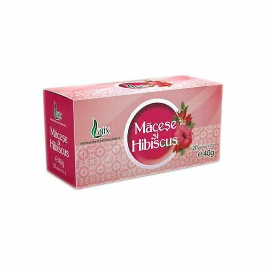 Ceai de Măceșe cu Hibiscus, 20 plicuri, Larix