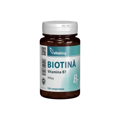 Biotină vitamina B7 900mcg, 100cpr, Vitaking