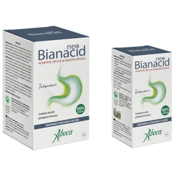 Pachet NeoBianacid cu poliprotect pentru aciditate ș i reflux, 45 comprimate + 14 comprimate, Aboca
