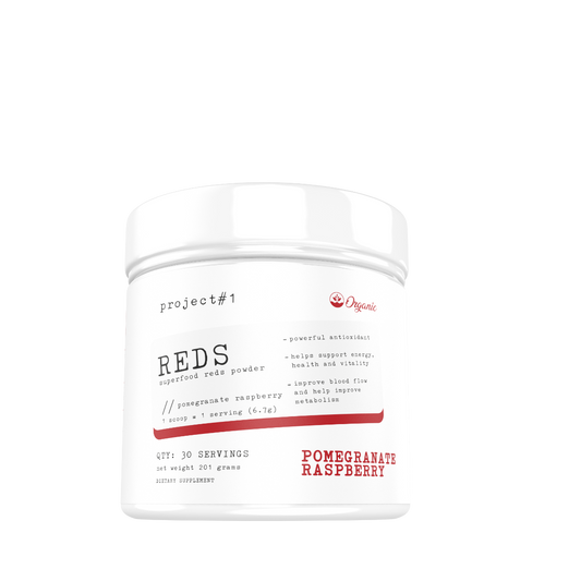Project 1 Reds Superfood Mango Flavor, Amestec de Super-Alimente cu Aroma de Rodie si Zmeura, 201 g