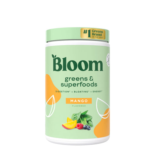 Bloom Greens & Superfoods - Mango, Amestec de Super-Alimente Verzi cu Aroma de Mango, 141 g