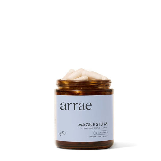 Arrae Magnesium L-Threonate, Combinatie Tripla de Magneziu pentru Relaxare si Suport Cognitiv, 90 cps