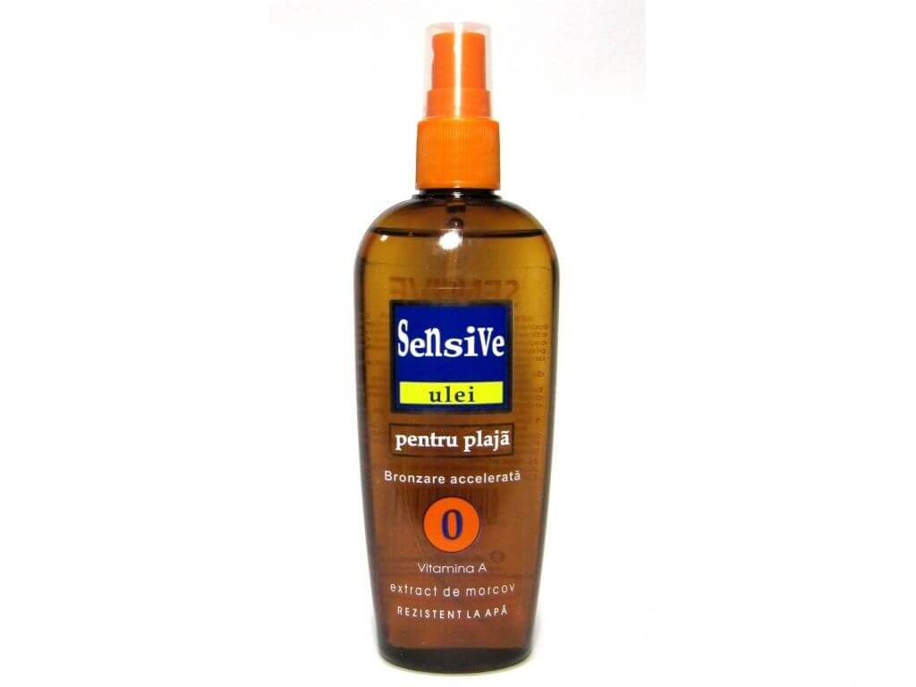 Ulei de bronzare accelerată SPF0 cu morcov, 150ml, Sensive